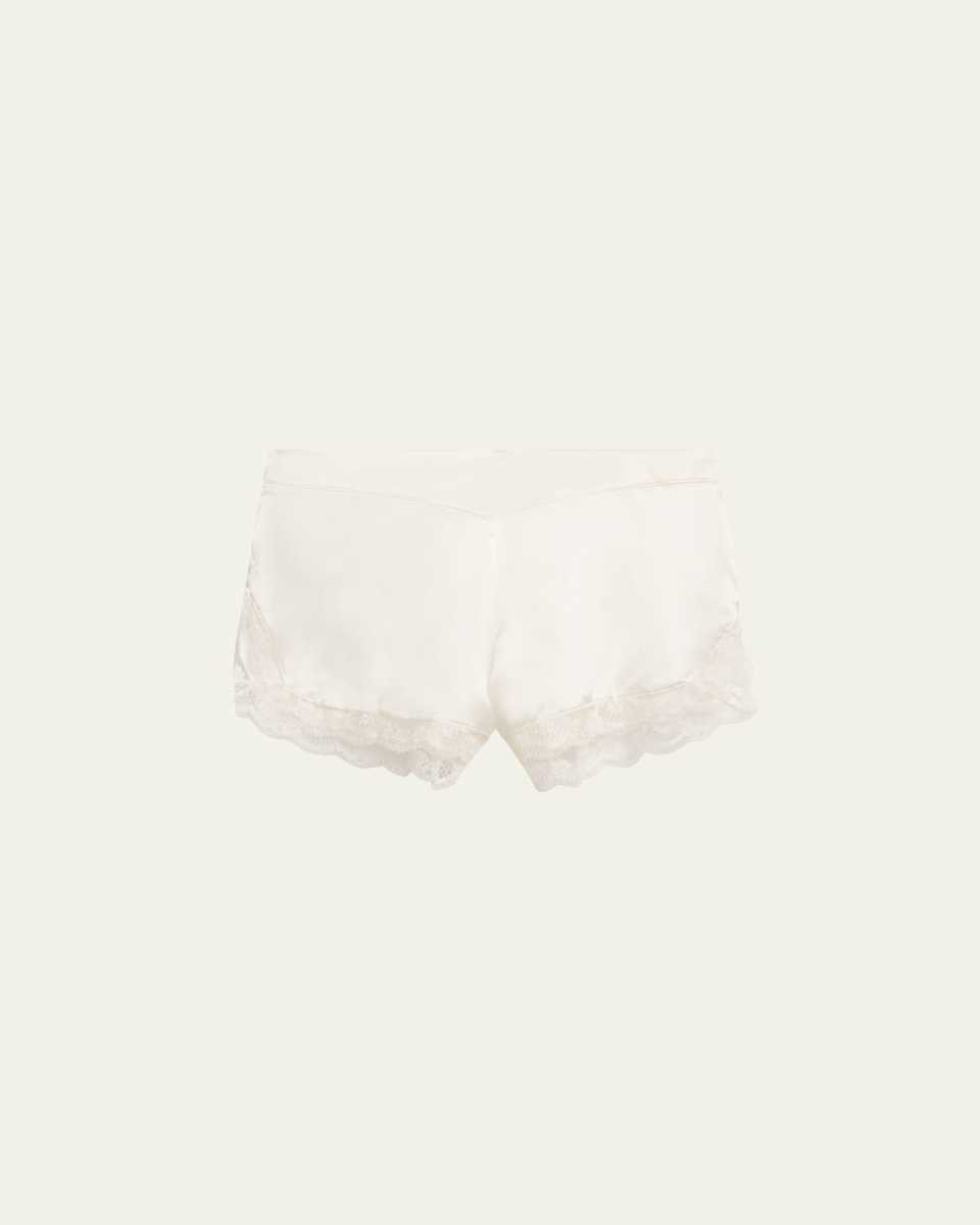 Love Me Lace-Trim Silk Sleep Shorts